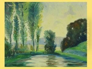 Landschaft Mit Weiher by Patrick William Adam