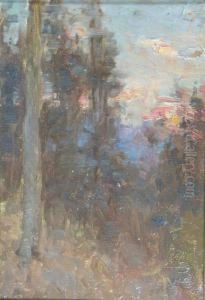 Sunset Through The Trees by Patrick William Adam