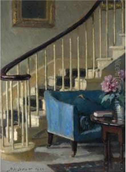Interior With A Blue Sofa - view 1