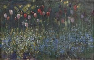 Tulips And Forget-me-not Tulips And Forget-me-not