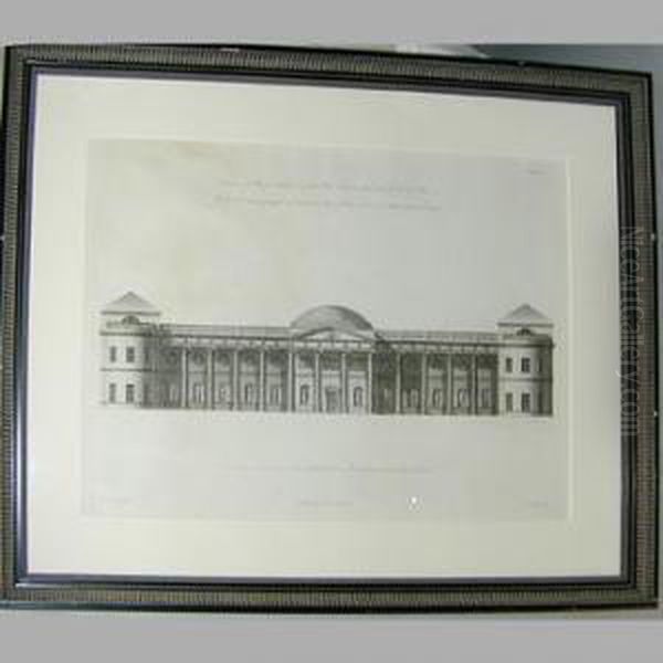 Elevation Of The Principal Or West Front Of Luton Parkhouse.... - view 1
