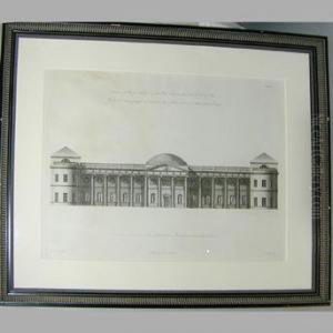 Elevation Of The Principal Or West Front Of Luton Parkhouse.... Elevation Of The Principal Or West Front Of Luton Parkhouse....