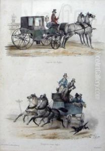 Coupe De Ville Anglais Et Fourgon De Chasse Anglais