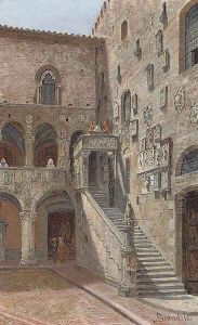 The courtyard of the Bargello, Florence by Antonietta Brandeis