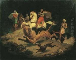 Caccia Al Leone by Victor Adam
