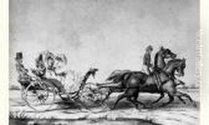 La Promenade En Caleche by Victor Adam