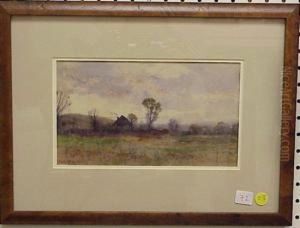 Landscape With Grey Sky And 
Cottage