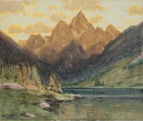 Little Lake Near The Teton Range - view 1