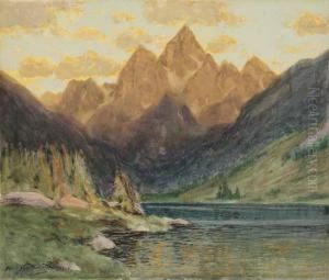 Little Lake Near The Teton Range