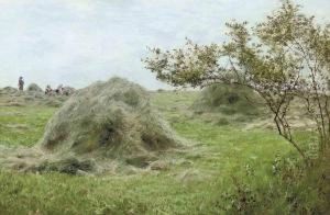 Haystacks by John Clayton Adams