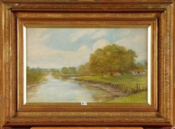 Vaches En Bord De Riviere - view 1