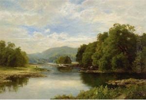 On The Derwent, Cumberland, Silver Summer