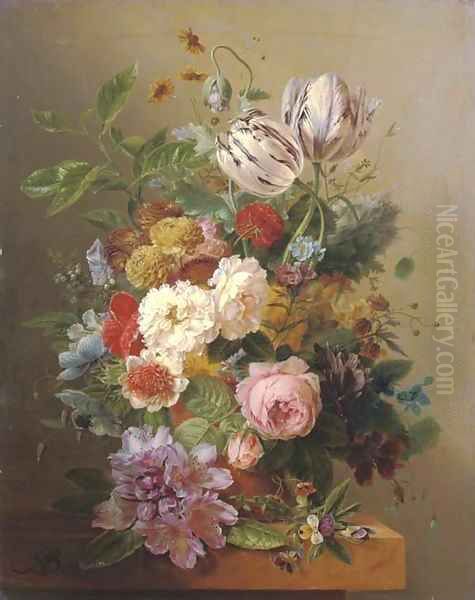 An exuberant flower still life - view 1