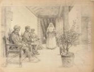 Il Ricovero by Louis Emile Adan