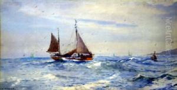 Returning To Harbour, Scarborough Signed 11.5 X 22in - view 1