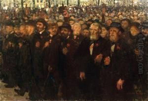 La Manifestation Ferrer by Jules Adler