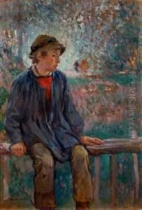 Jeune Garcon Assis by Jules Adler