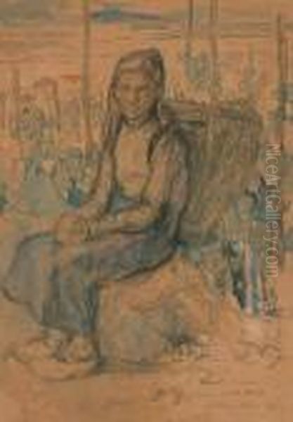 A Woman At A Grapes Vintage - view 1