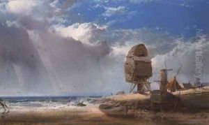 A Ruined Mill near Yarmouth by Henry Bright
