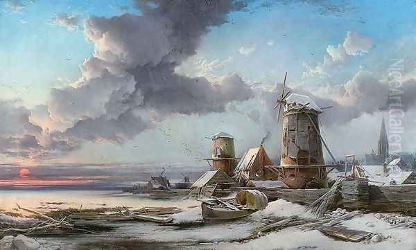 Frosty Sunrise, Leiden - view 1