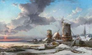 Frosty Sunrise, Leiden by Henry Bright