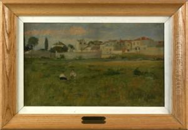 Landscape With Town In Background - view 1