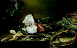 Natura Morta Di Pesci by Alexander Adriaenssen