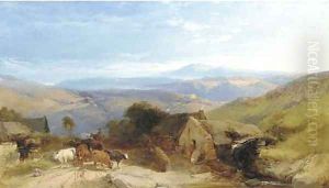 Scene in the Scottish Highlands, afternoon effect by Henry Bright
