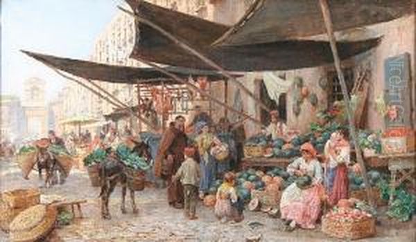 A Street Market In Naples - view 1