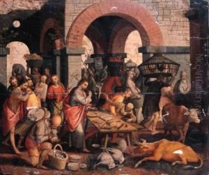 Christ Driving The Money Changers From The Temple by Pieter Aertsen