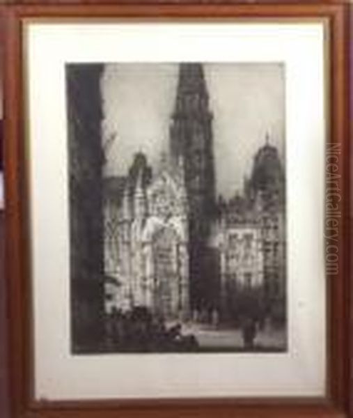 A Continental Cathedral - Etching - view 1