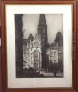 A Continental Cathedral - Etching by Andrew F. Affleck