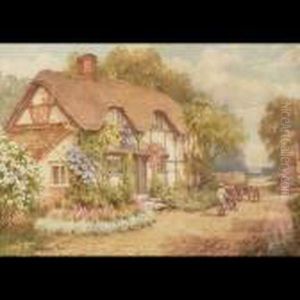 In The Village Of Cropthrone, Near Evesham,worcestershire by William Affleck