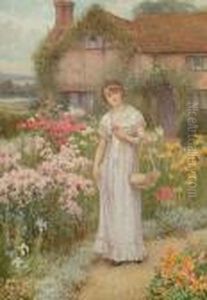 'the Old Manse Garden'; 'at The Cottage Door' by William Affleck