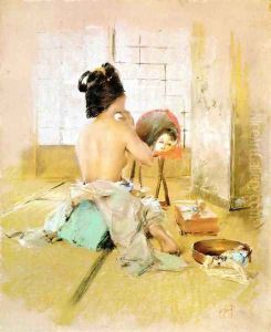 Geisha at Her Toilet by Robert Frederick Blum