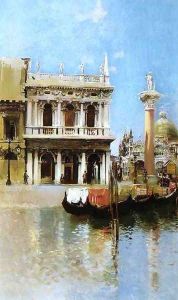 The Libreria, Venice by Robert Frederick Blum