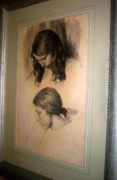 Two Bust Portraits, Of Two Girls - view 1