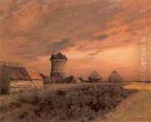 Signed J.c. Cazin (lower Right) by Jean-Charles Cazin
