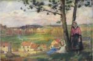 Paysanne Et Son Enfant A Nesles-la-vallee Paysanne Et Son Enfant A Nesles-la-vallee