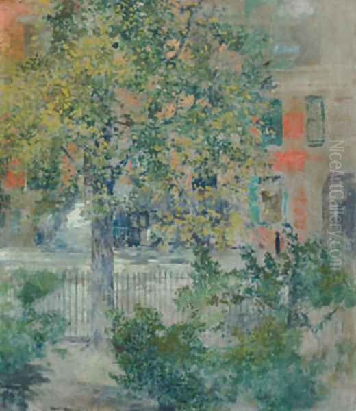 View from the Artist's Window Grove Street ca 1900 - view 1