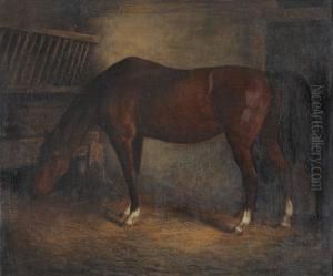 Pferd Im Stall by Jacques Laurent Agasse