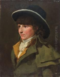 Portrait D'un Jeune Garcon Portant Un Grand Chapeau Et Un Manteau En Pelerine by Jacques Laurent Agasse