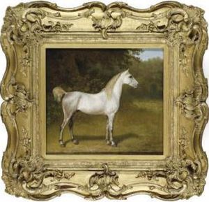 An Arab Stallion In A Landscape