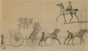 Kutsche Und Reiter by Jacques Laurent Agasse