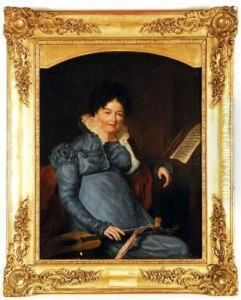 Agasse,, Portrait De Madame Scheener by Jacques Laurent Agasse