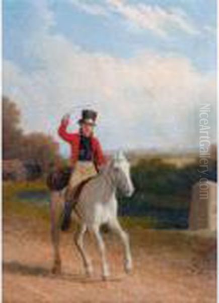 A Boy Riding A Grey Pony - view 1