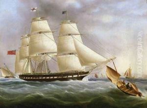 A Three-Masted Ship off Dover by James E. Buttersworth