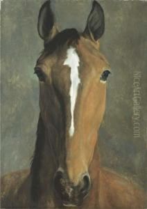 Head Of A Bay Horse by Jacques Laurent Agasse