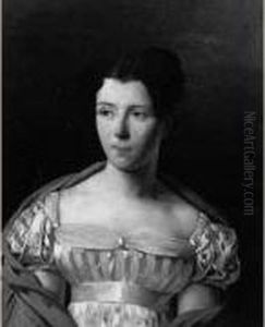 Portrait De Femme En Robe Blanche by Jacques Laurent Agasse