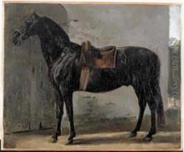 Huile Sur Toile. (restaurations). Haut. : 26 Cm - Larg. : 32 Cm. - view 1